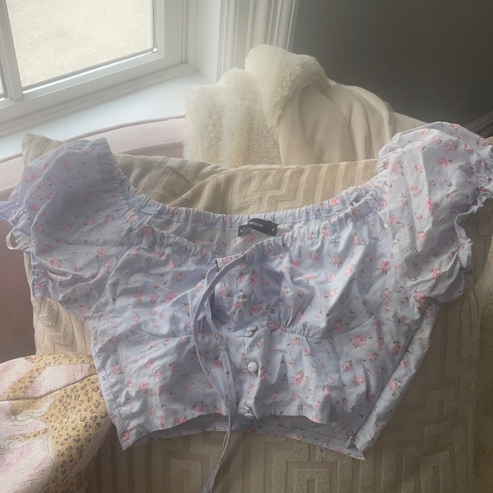 Floral bustier top